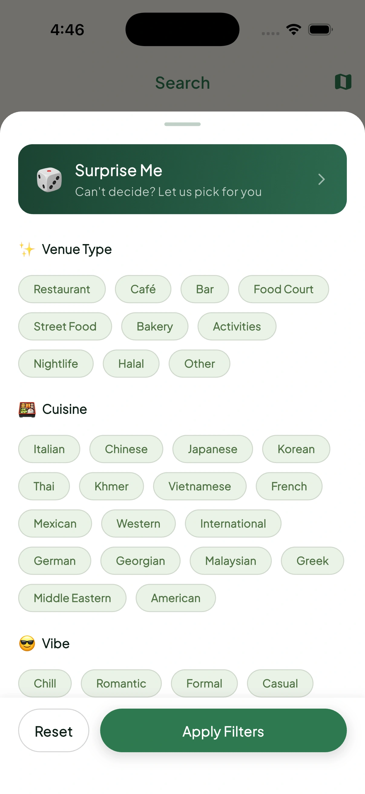 NomNote search screen